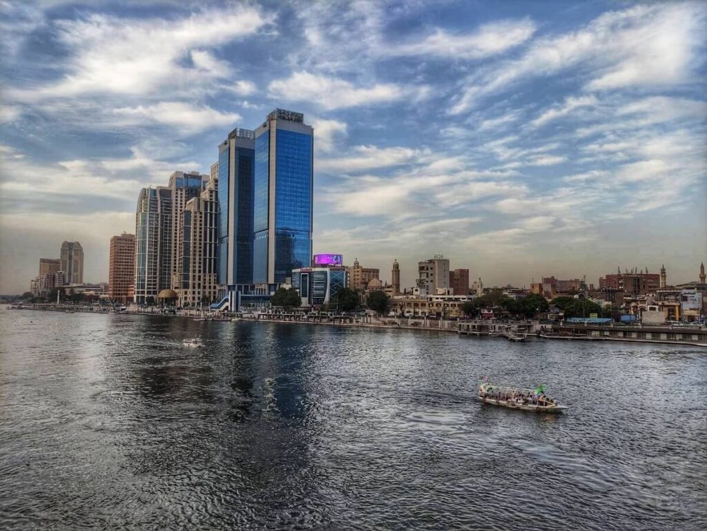 Una feluca sul Nilo vista da Zamalek