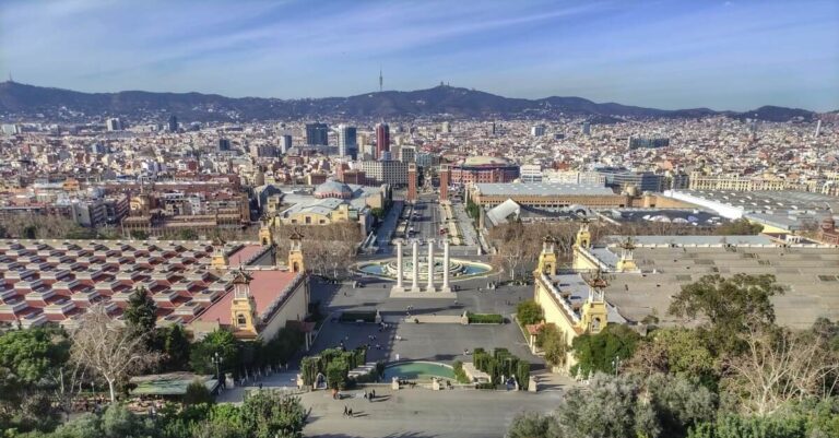 La città di Barcellona vista dal Museo di Arte Catalana
