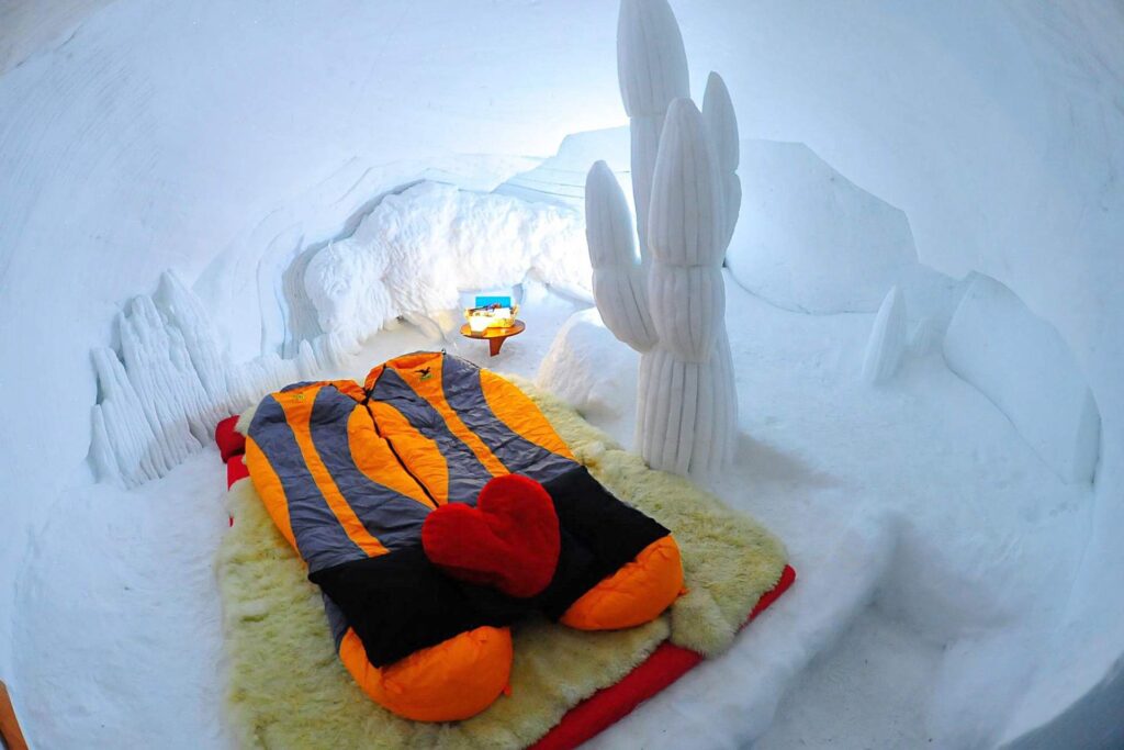 Una delle camere di Iglu-Dorf in Svizzera ©Iglu-Dorf