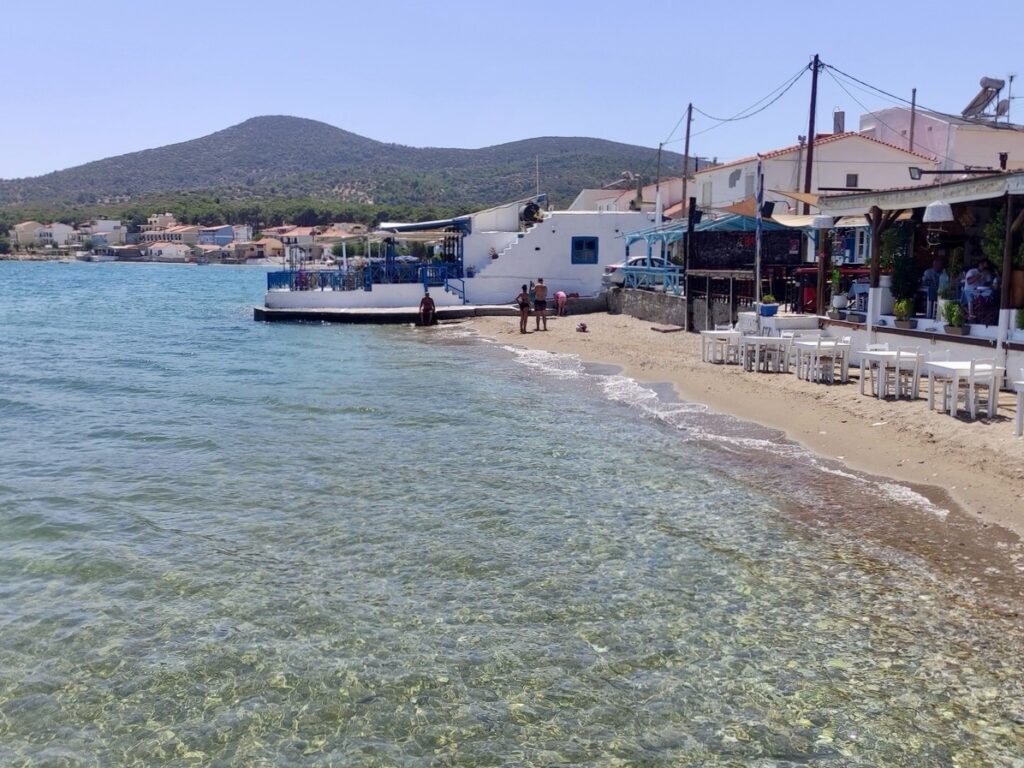 Una delle spiagge di Iraion nella parte meridionale di Samos